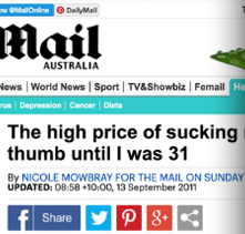 Daily Mail 12th September 2011 Nicole Mowbray
